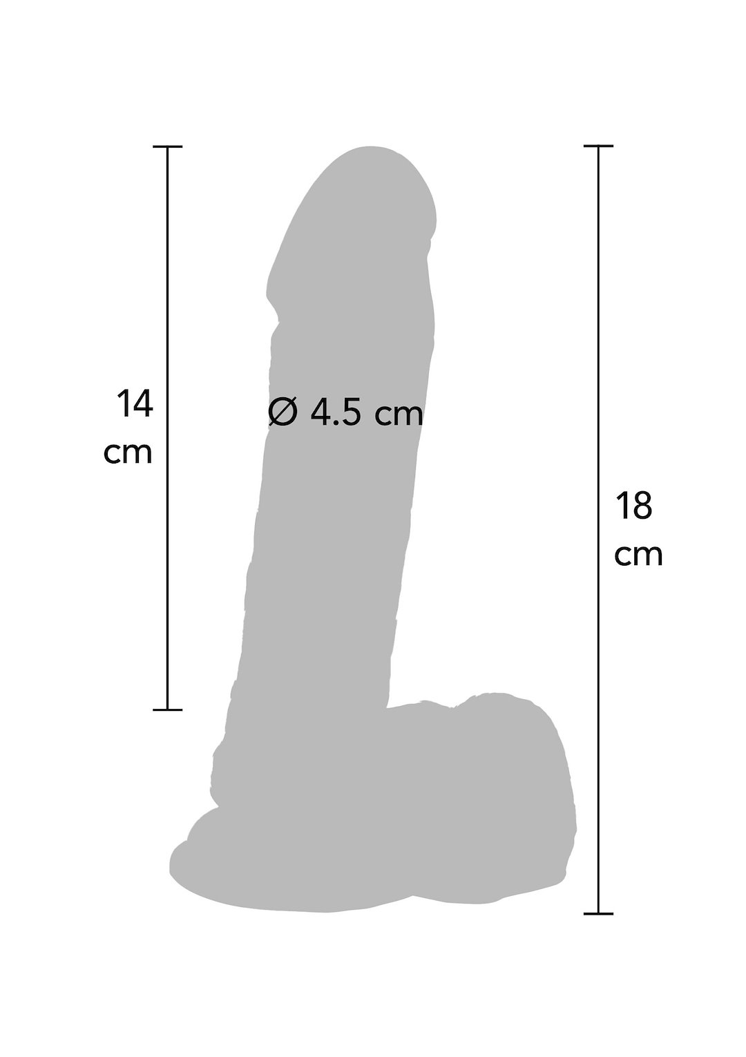 ToyJoy - Dildo 7 inch with Balls — zdjęcie 2