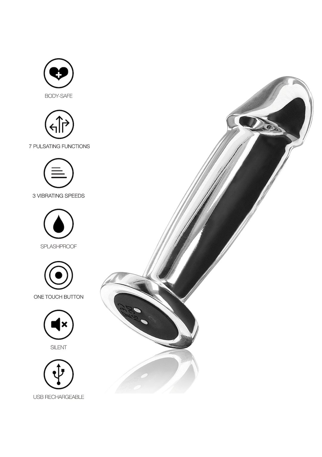 ToyJoy Buttocks Vibrating Metal Buttplug — zdjęcie 3