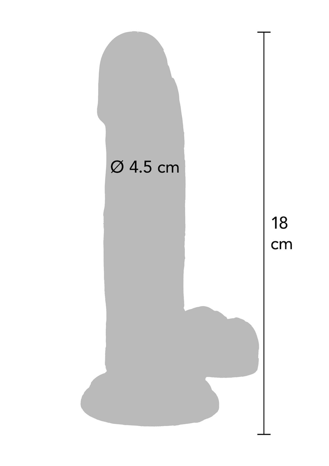 ToyJoy - Clear Dildo TPE 18 cm — zdjęcie 3