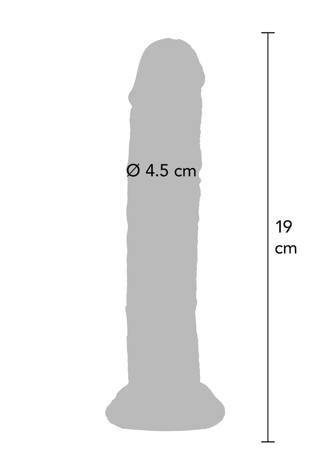 ToyJoy - Clear Dong TPE 19 cm — zdjęcie 3