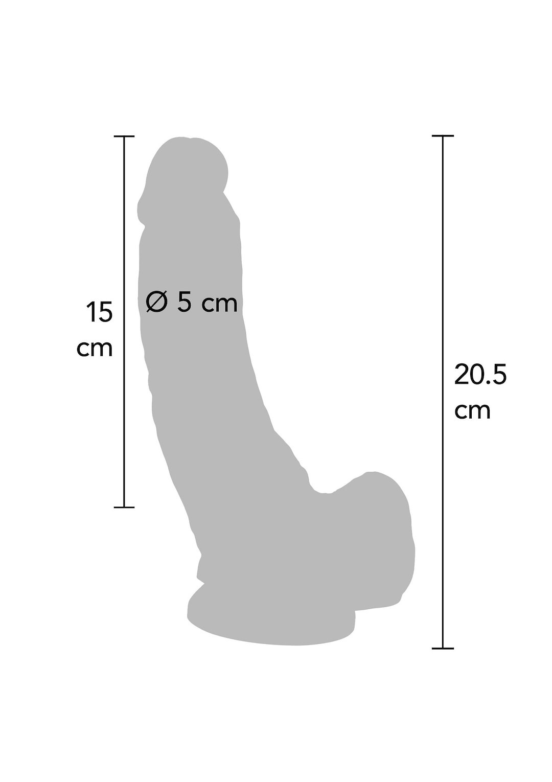 ToyJoy - Dildo 8 inch with Balls — zdjęcie 3