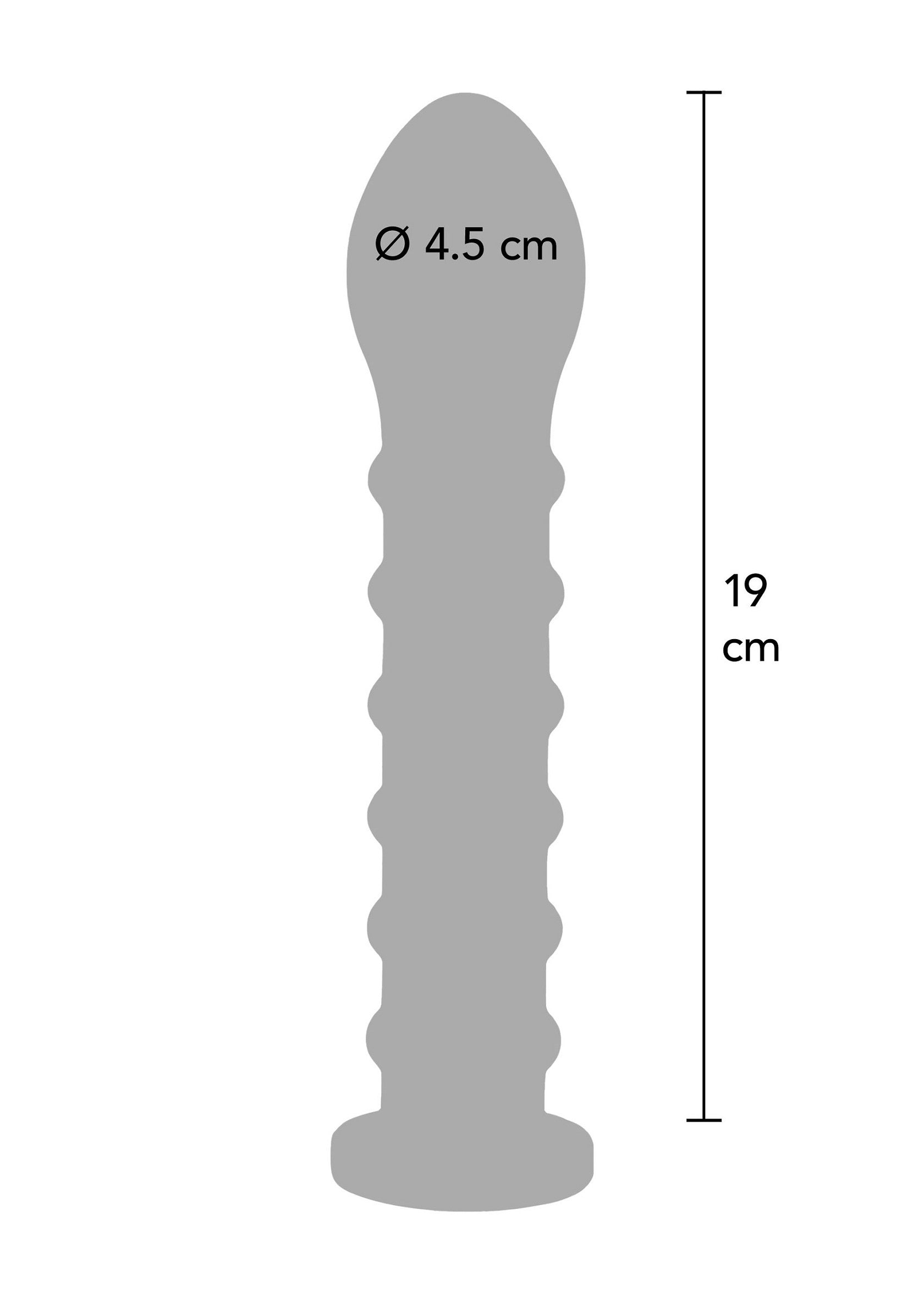 Hidden Desire - Ribbed Dong Easy-Lock 19 cm — zdjęcie 3
