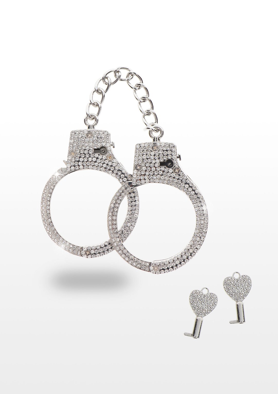 Taboom Bondage Essentials Diamond Wrist Cuffs Silver — zdjęcie 3