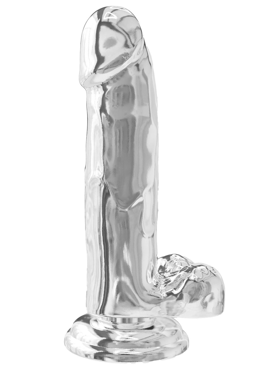 ToyJoy - Clear Dildo TPE 18 cm — zdjęcie 4