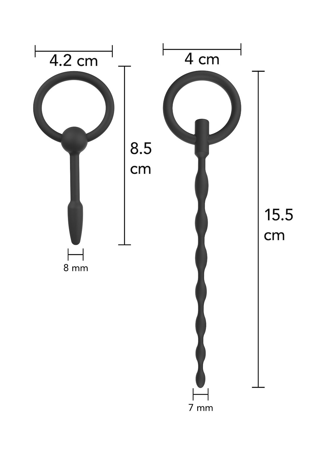 Hidden Desire - Penis Plug Set Small 2 pcs — zdjęcie 4