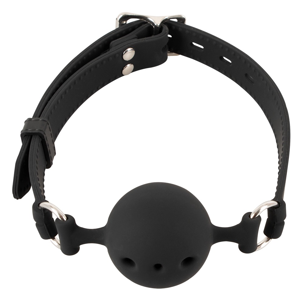 Czarny silikonowy knebel kula Bad Kitty r. 4cm — zdjęcie 2