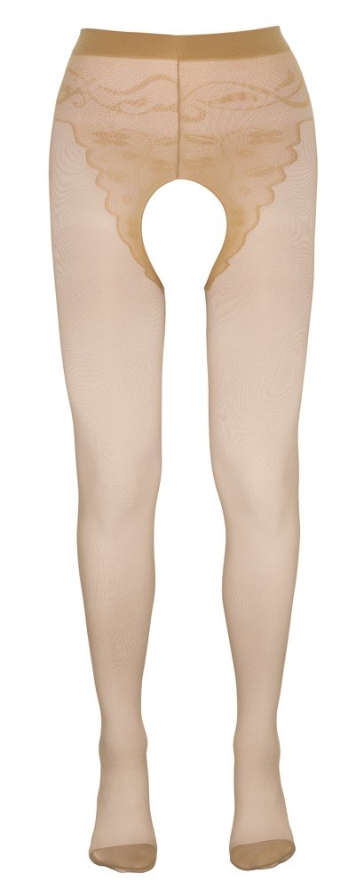 Cottelli Legwear - Rajstopy z dziurk¹ be¿owe rozm. 2 — zdjęcie 4