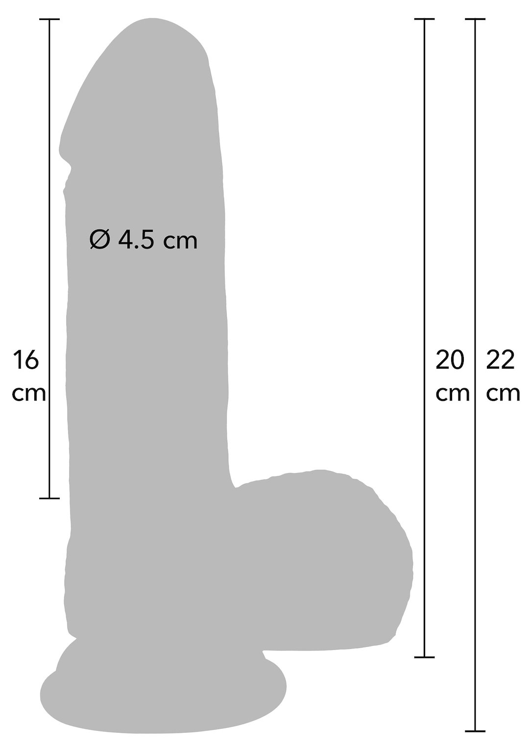 Hidden Desire - Realistic Dildo Liquid Silicone 20 cm — zdjęcie 3