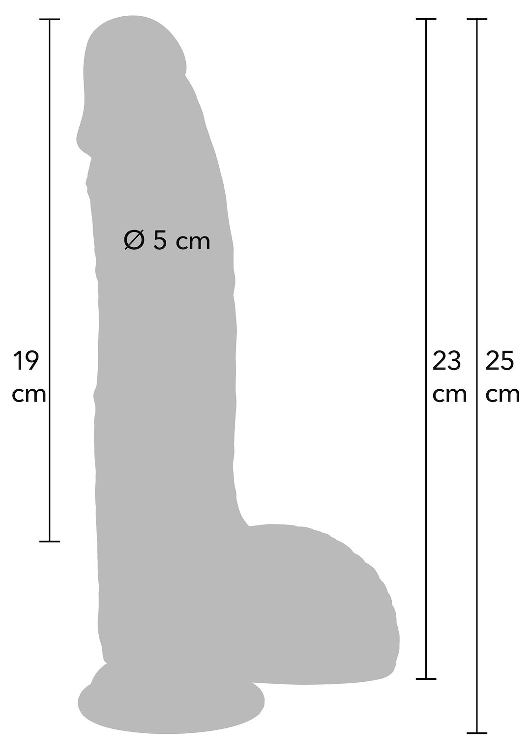 Hidden Desire - Realistic Dildo Liquid Silicone 23 cm — zdjęcie 3