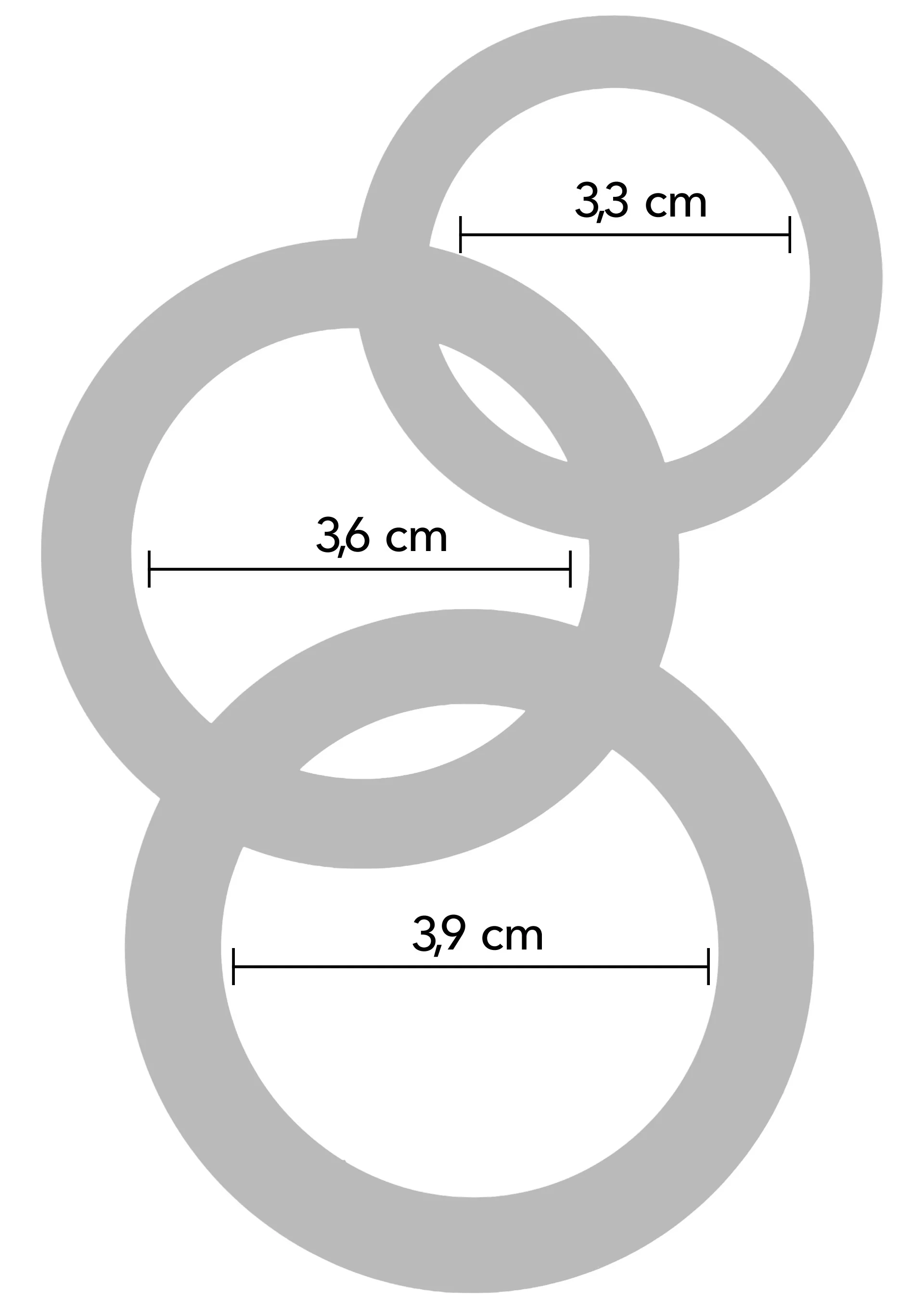Hidden Desire - Stamina Starter C-Rings 3 Pcs Set