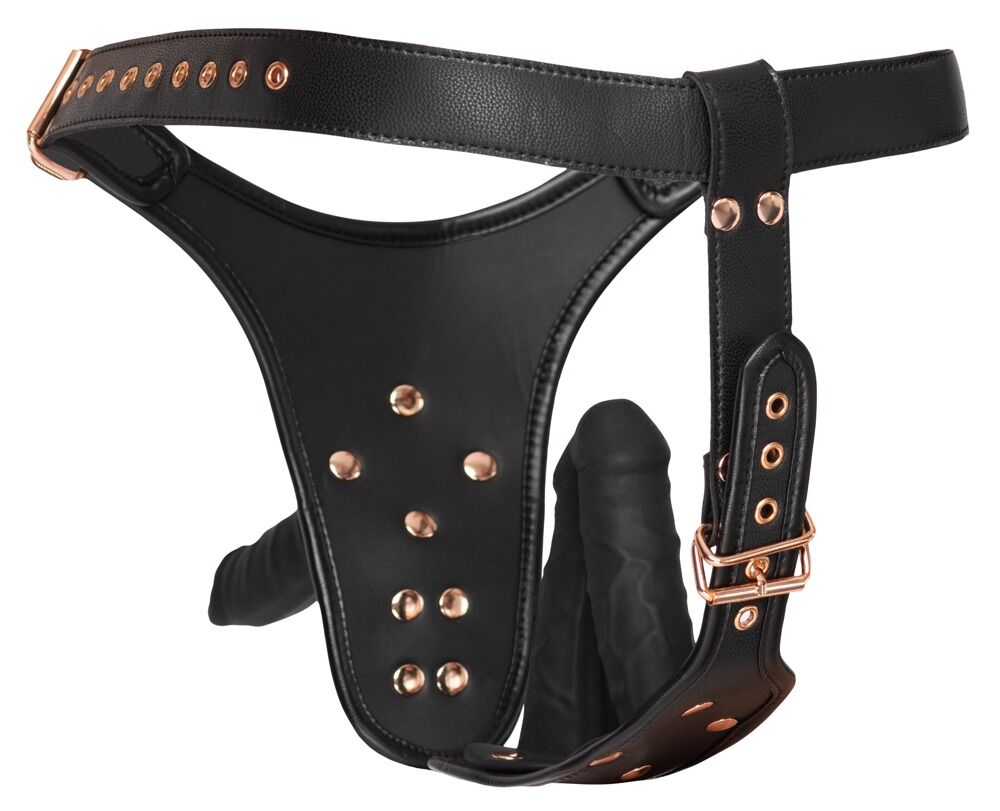 Strap-on z 3 dildami L/XL Bad Kitty — zdjęcie 3
