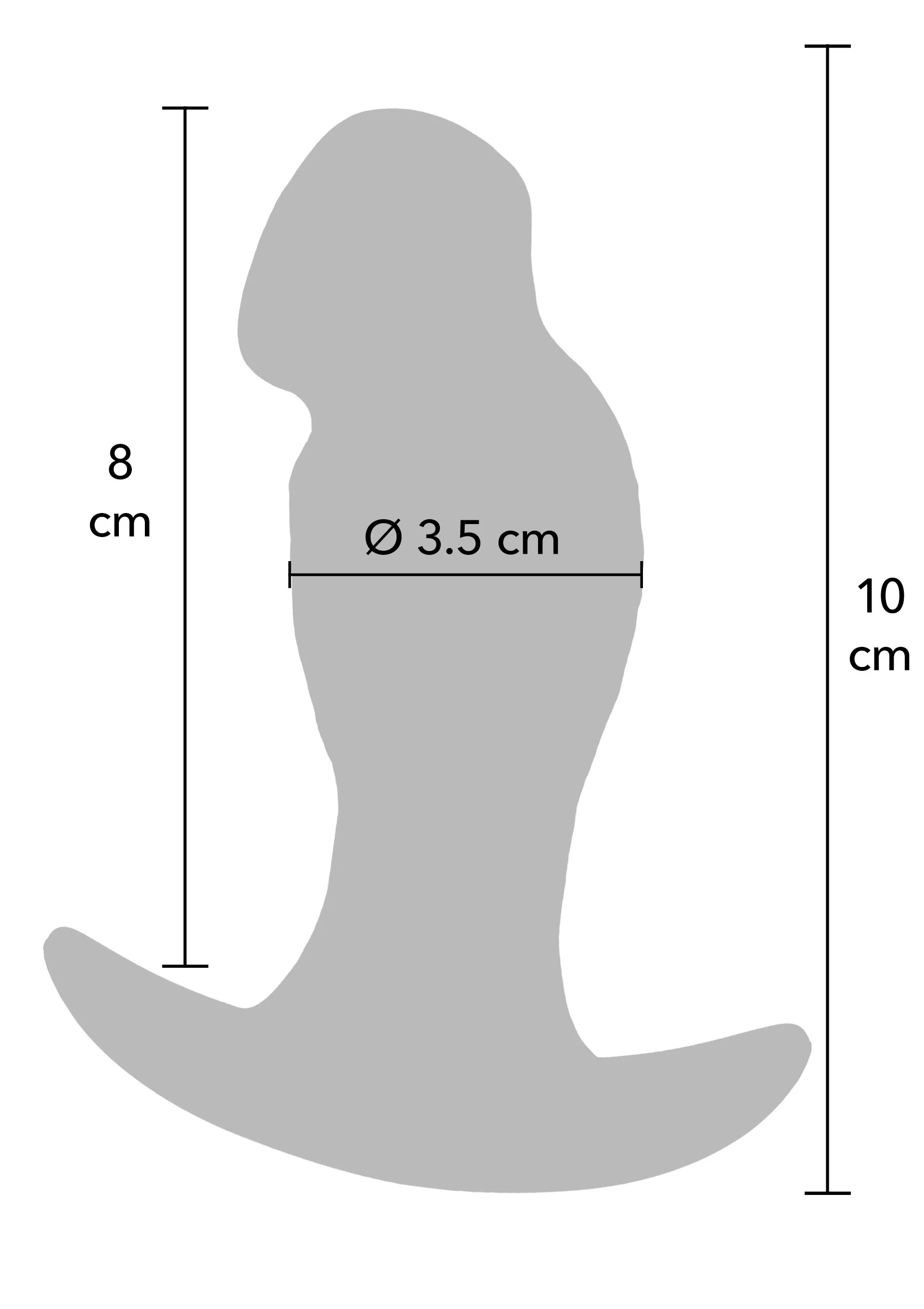 Hidden Desire - Realistic Buttplug Liquid Silicone 10 cm — zdjęcie 3