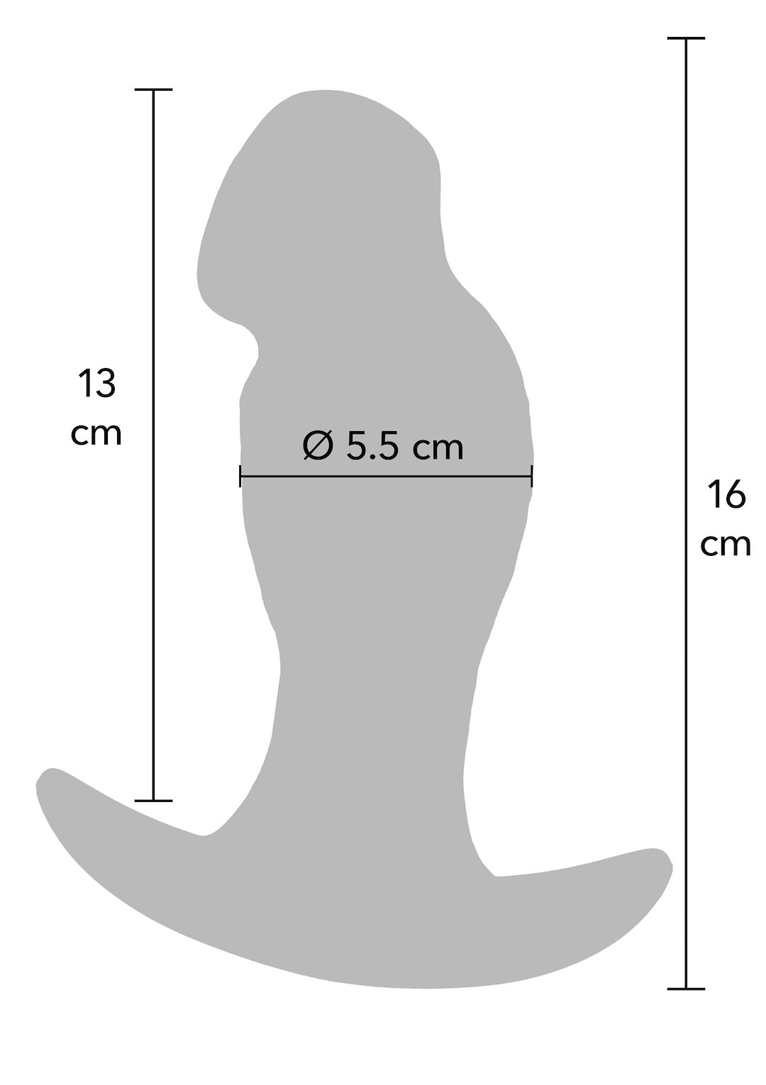 Hidden Desire - Realistic Buttplug Liquid Silicone 16 cm — zdjęcie 2