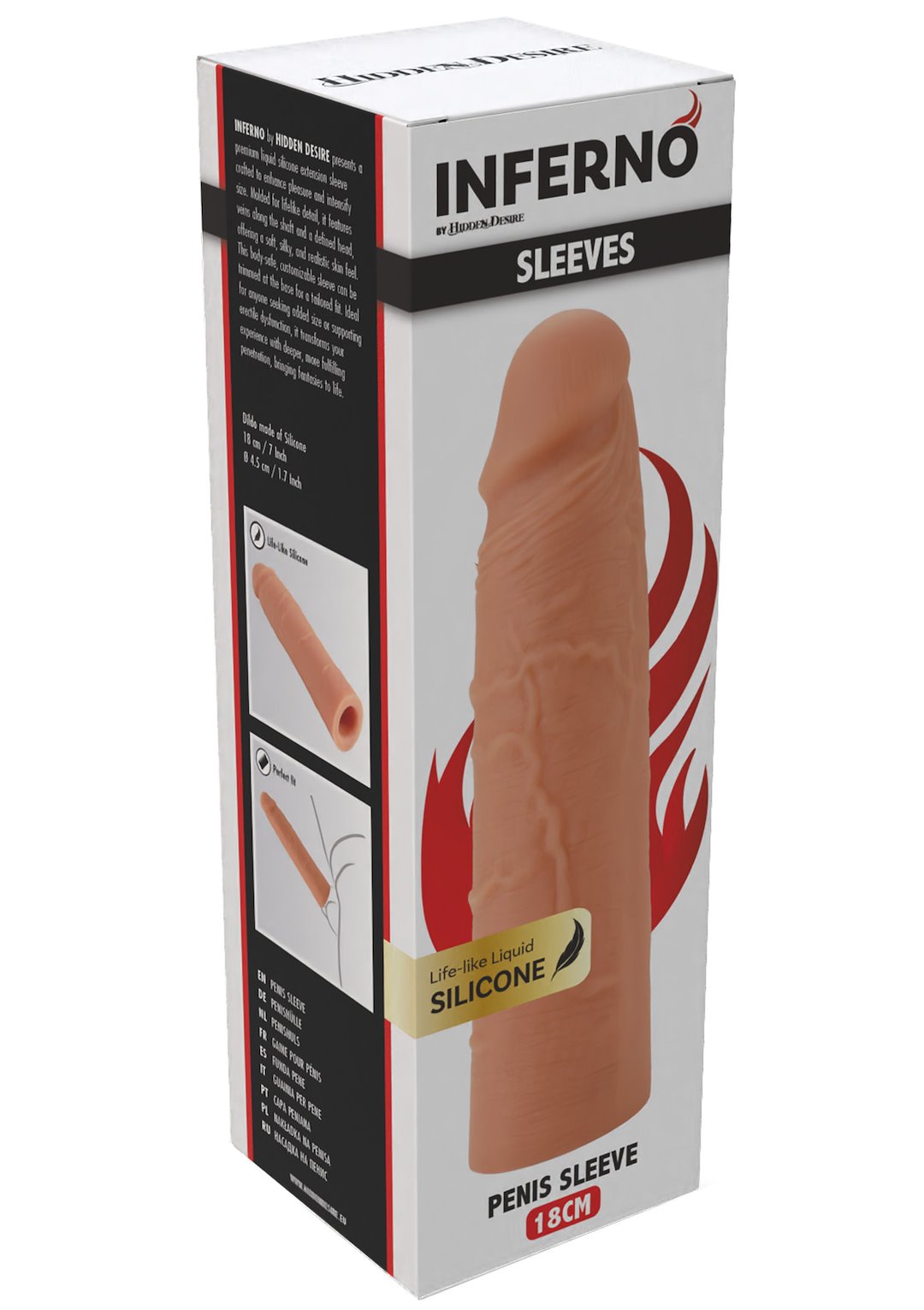 Hidden Desire - Penis Sleeve Liquid Silicone 18 cm