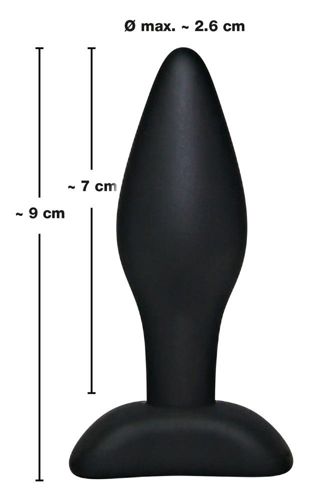 Korek analny silikonowy 9 cm Black Velvets — zdjęcie 4