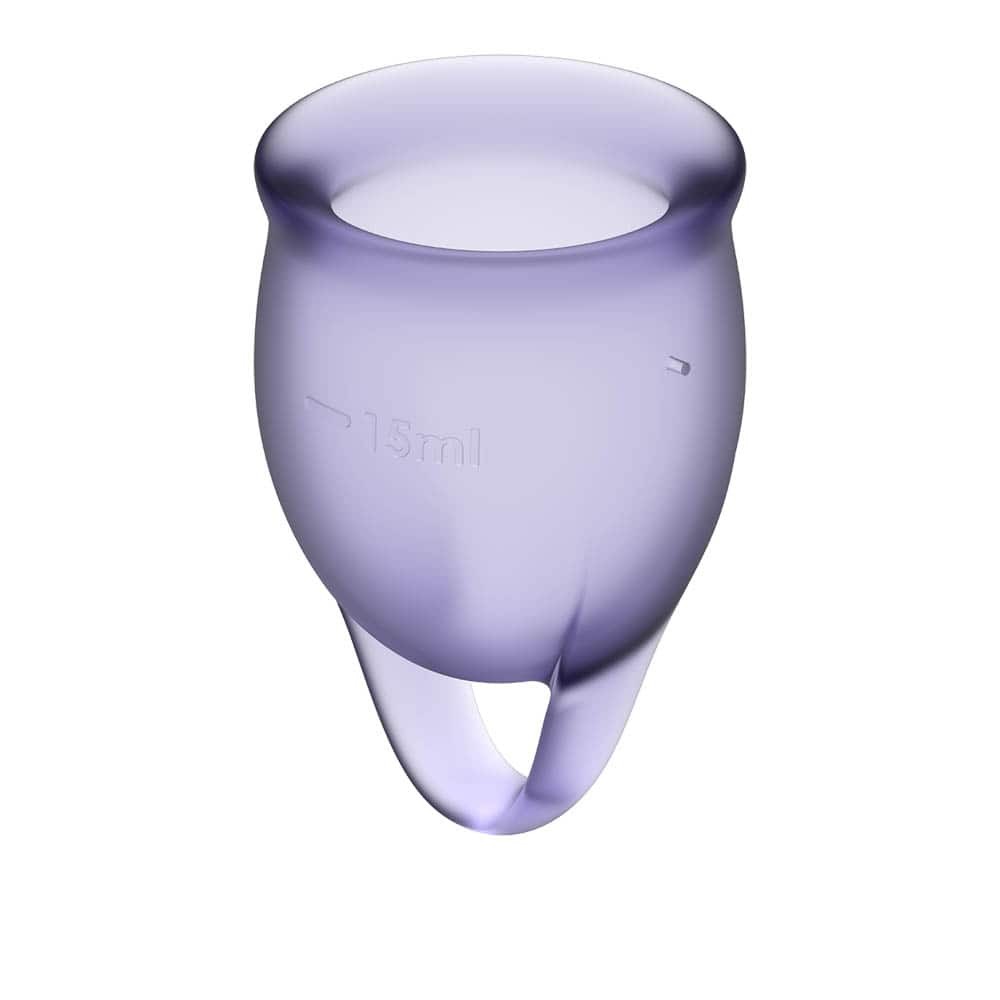 Satisfyer - kubeczki menstruacyjne fioletowe - zestaw — zdjęcie 2