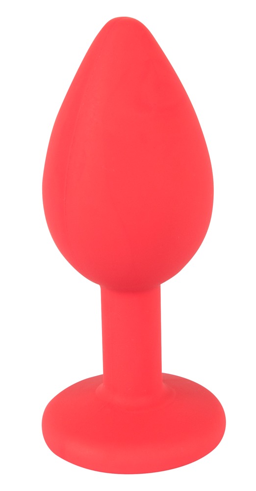 Colorful Joy - Korek analny silikonowy Joy Jewel czerwony 7,2 cm — zdjęcie 3