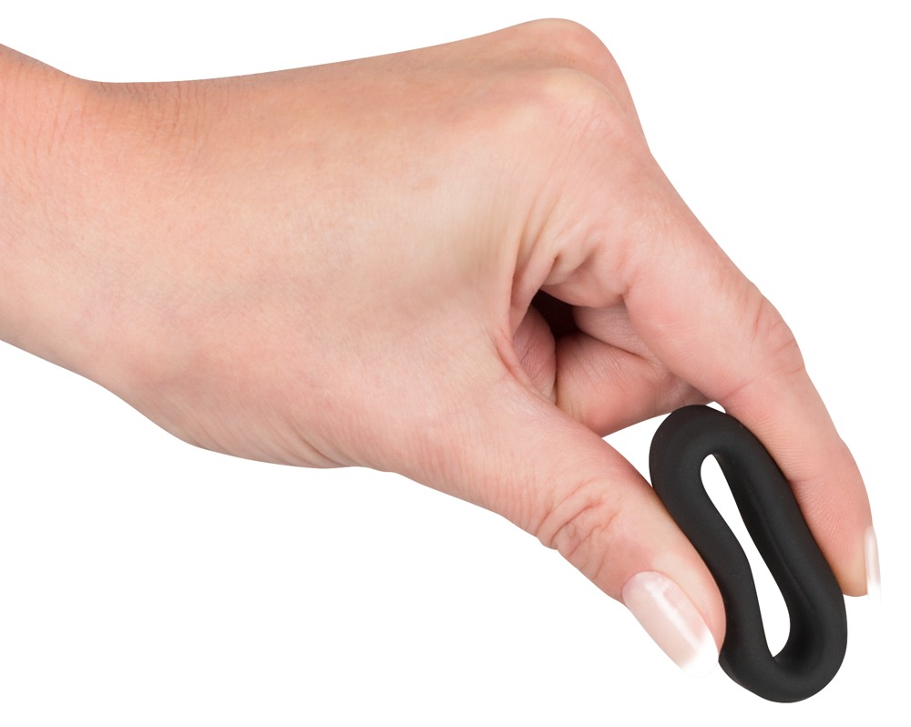 Silikonowy piercieñ na penisa Black Velvets 2,6cm — zdjęcie 4