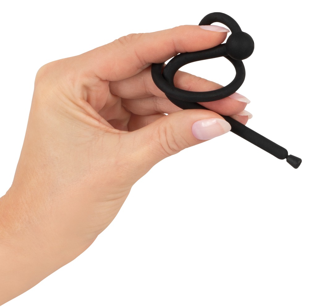 Penisplug - Dilator z piercieniem na ¿o³¹d — zdjęcie 3