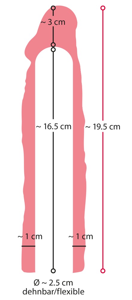 Nak³adka na penisa +3cm Nature Skin — zdjęcie 3