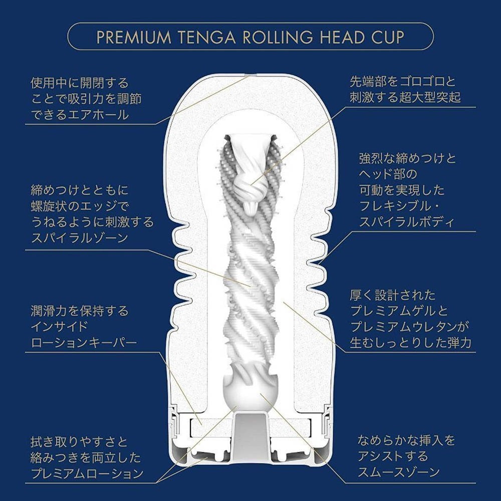 Masturbator Premium Rolling Head Cup Tenga — zdjęcie 4