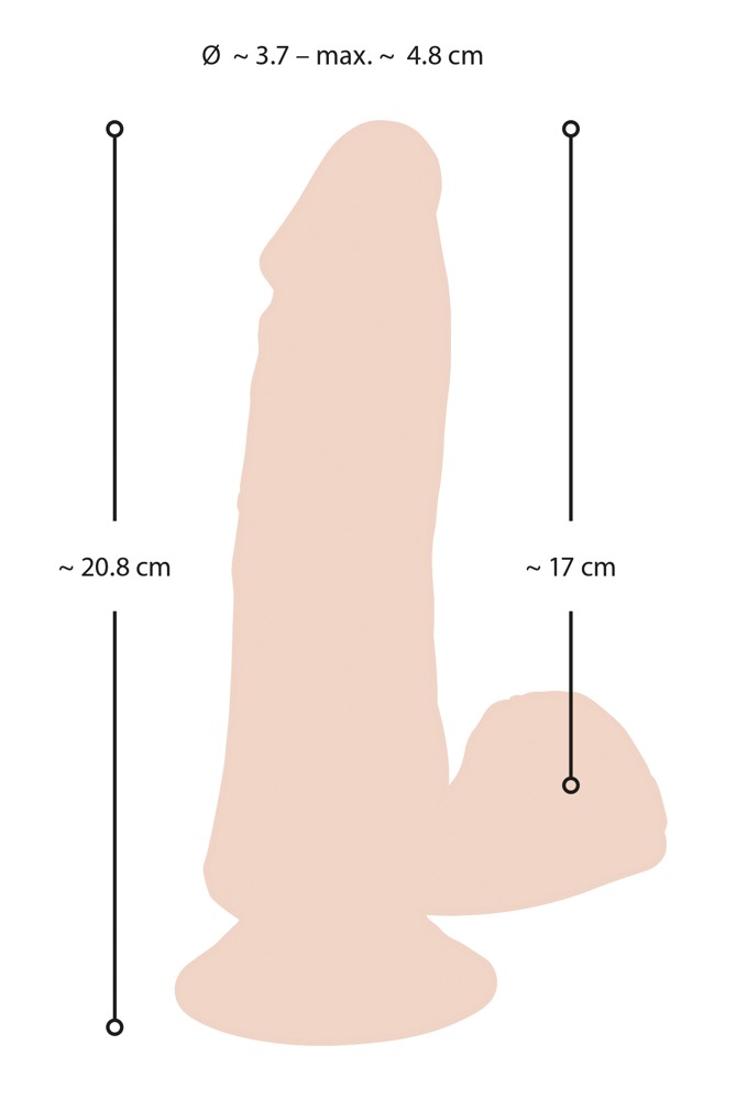 Dildo z przyssawk¹ 20,8cm Nature Skin — zdjęcie 4