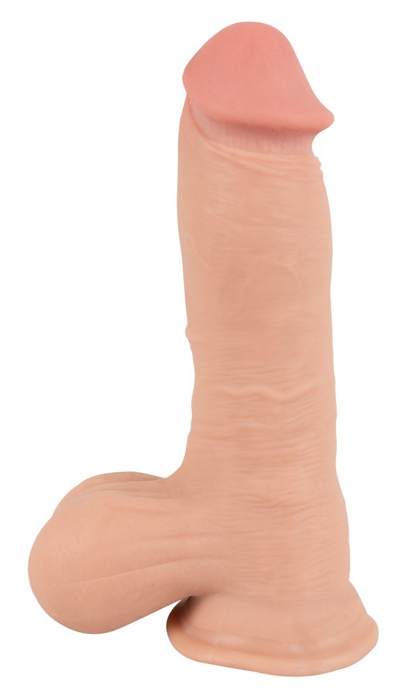 Dildo z ruchom¹ skór¹ 19,9cm Nature Skin — zdjęcie 4