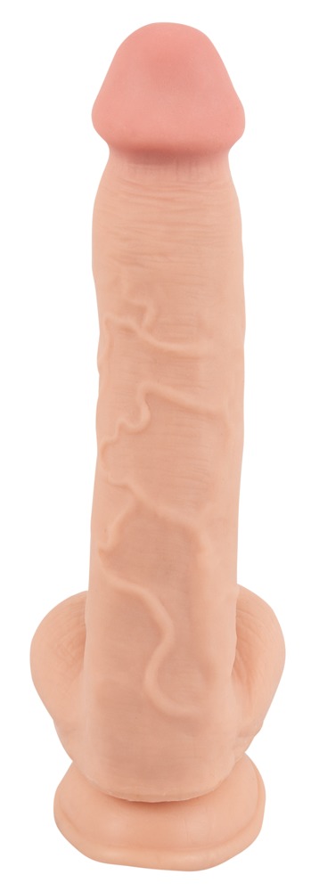 Dildo z ruchom¹ skór¹ 24,7cm Nature Skin — zdjęcie 3