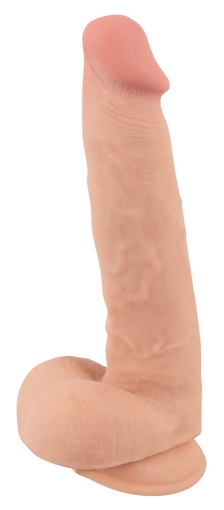 Dildo z ruchom¹ skór¹ 24,7cm Nature Skin — zdjęcie 4