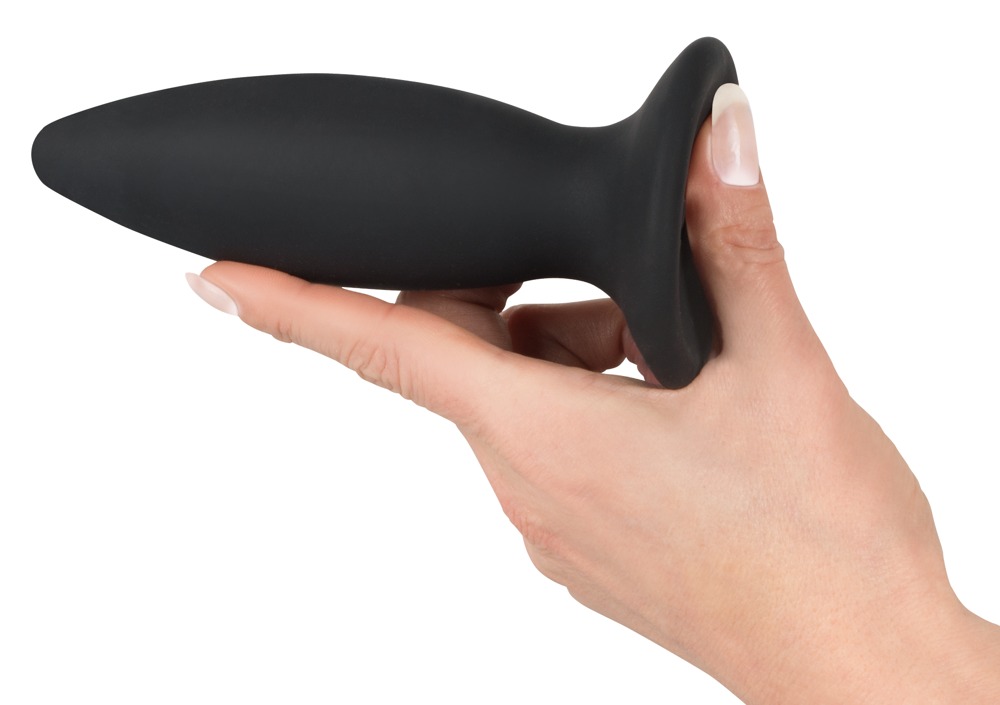 Korek analny silikonowy z wibracjami 11 cm Black Velvets — zdjęcie 3