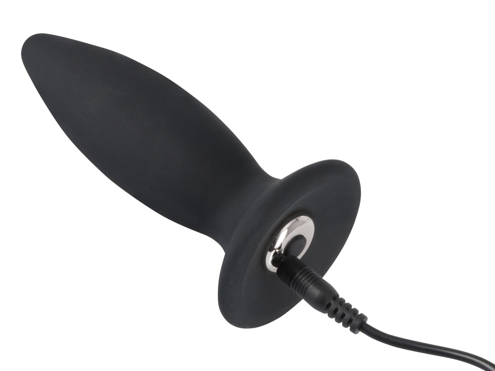 Korek analny silikonowy z wibracjami 11 cm Black Velvets — zdjęcie 4