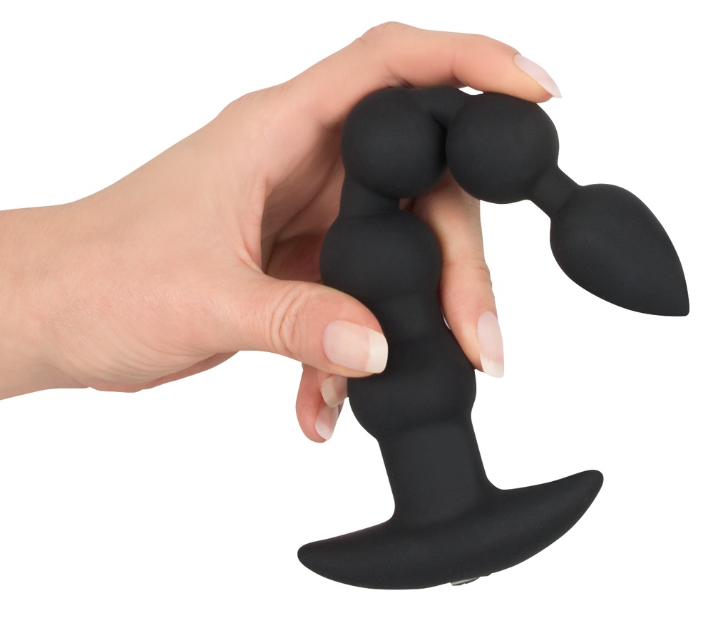 Koraliki analne silikonowe z wibracjami 21 cm Black Velvets — zdjęcie 4