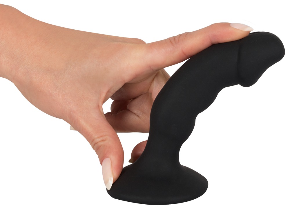 Korek analny silikonowy z wibracjami 14 cm Black Velvets — zdjęcie 4