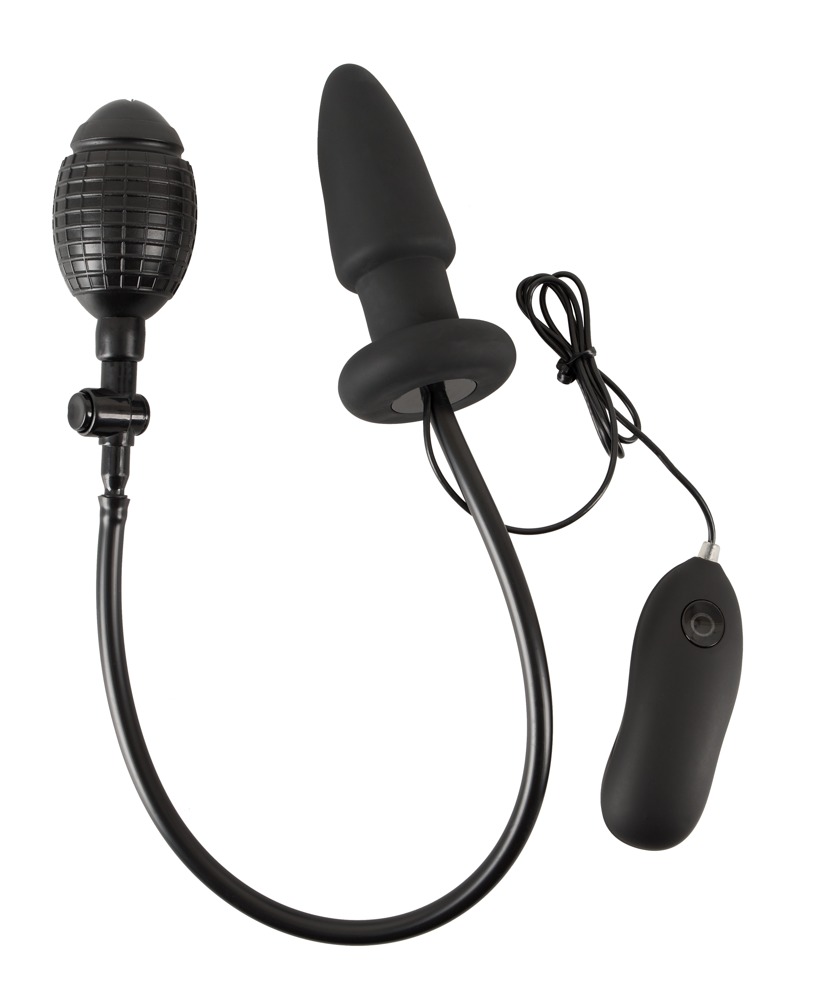 You2Toys - Korek analny silikonowy pompowany z wibracjami 12,2 cm — zdjęcie 2