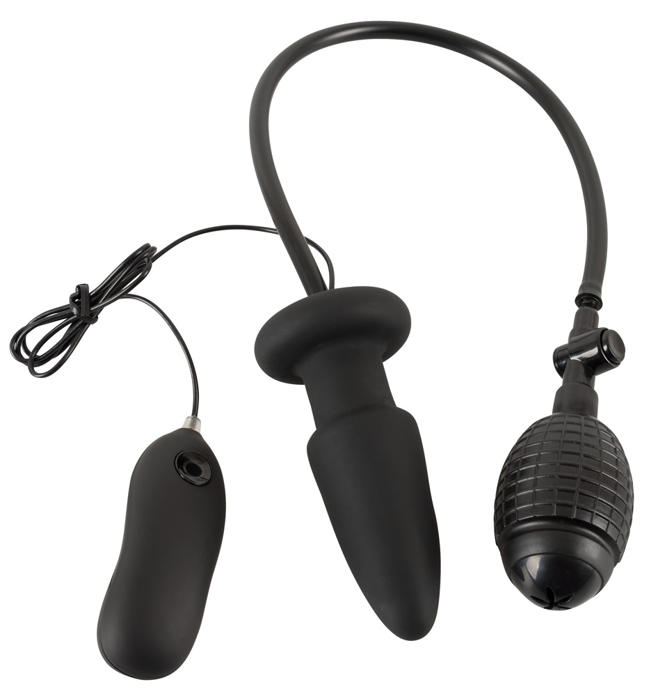 You2Toys - Korek analny silikonowy pompowany z wibracjami 12,2 cm — zdjęcie 3