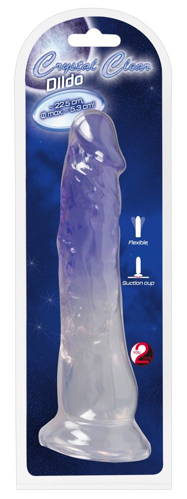 Dildo z przyssawk¹ 22,5 cm Crystal Clear
