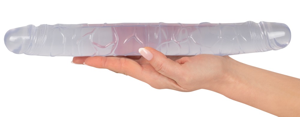 Dildo dwustronne 34 cm Crystal Clear — zdjęcie 4