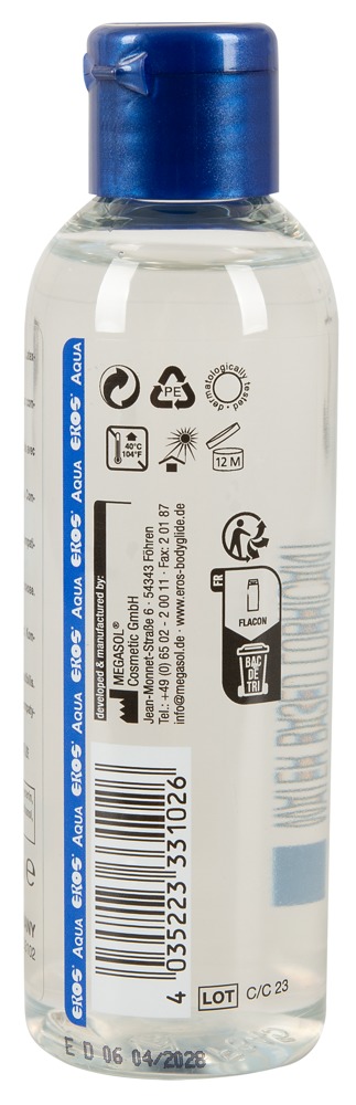 Lubrykant na bazie wody 100ml Eros Aqua — zdjęcie 3