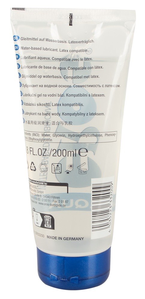 Lubrykant na bazie wody 200ml Eros Aqua — zdjęcie 3