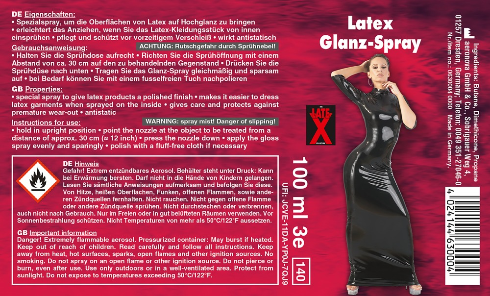Late X - rodek  do lateksu - Glanz Spray, 100 ml — zdjęcie 4