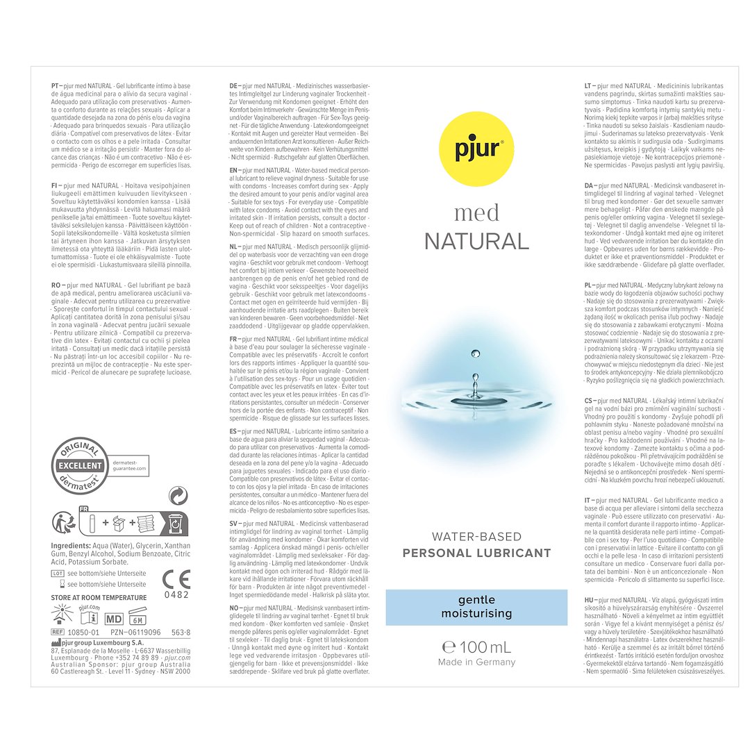 Lubrykant na bazie wody med Natural Glide 100 ml Pjur — zdjęcie 4