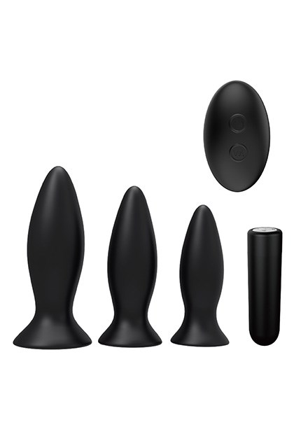 S Pleasures Premium Line - S Pleasures Premium Triplicity Plugs Kit Black — zdjęcie 2