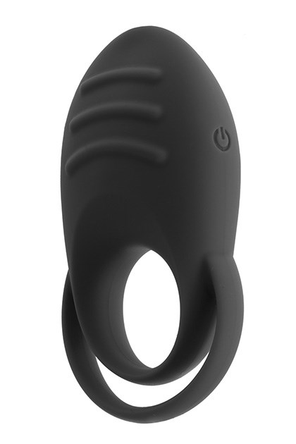 S Pleasures Premium Line - DUAL COCK RING - BLACK — zdjęcie 2