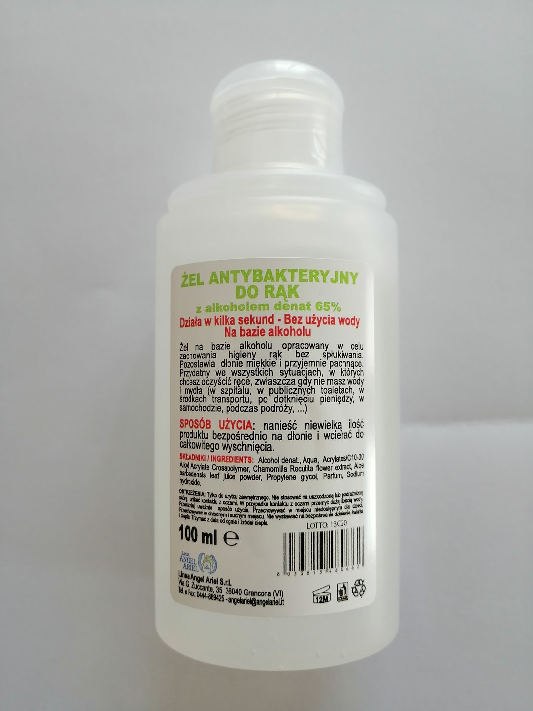 Antybakteryjny ¿el do r¹k Aloe Vera — zdjęcie 2