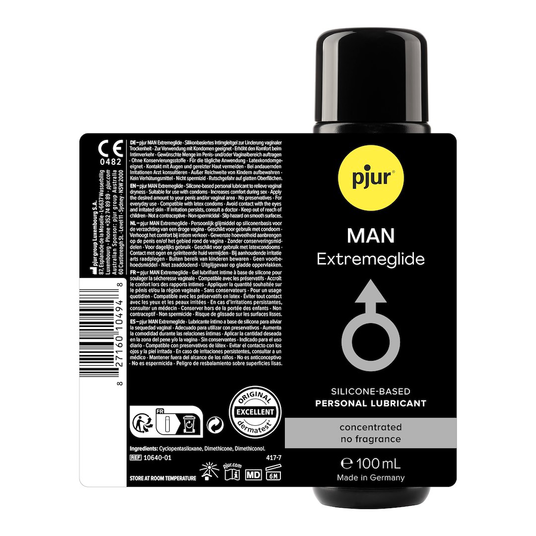 Lubrykant nawil¿aj¹cy na d³ugi dystans na bazie silikonu Man Premium Extremeglide 100ml Pjur — zdjęcie 2