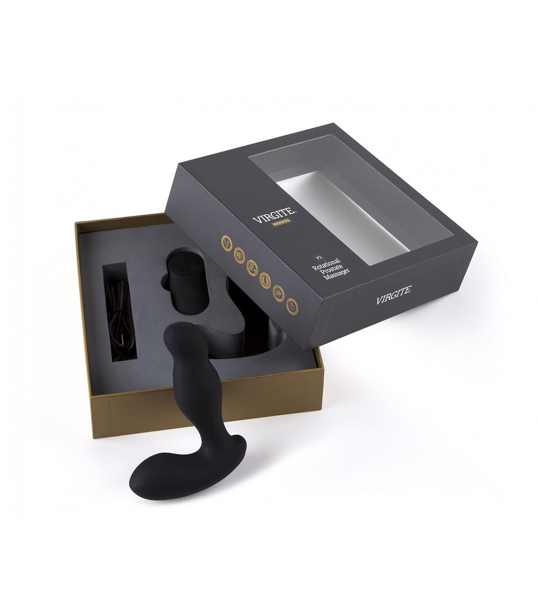 VIRGITE - PROSTATICS - P2 PROSTATE VIBRATOR W/ REMOTE CONTROL — zdjęcie 2