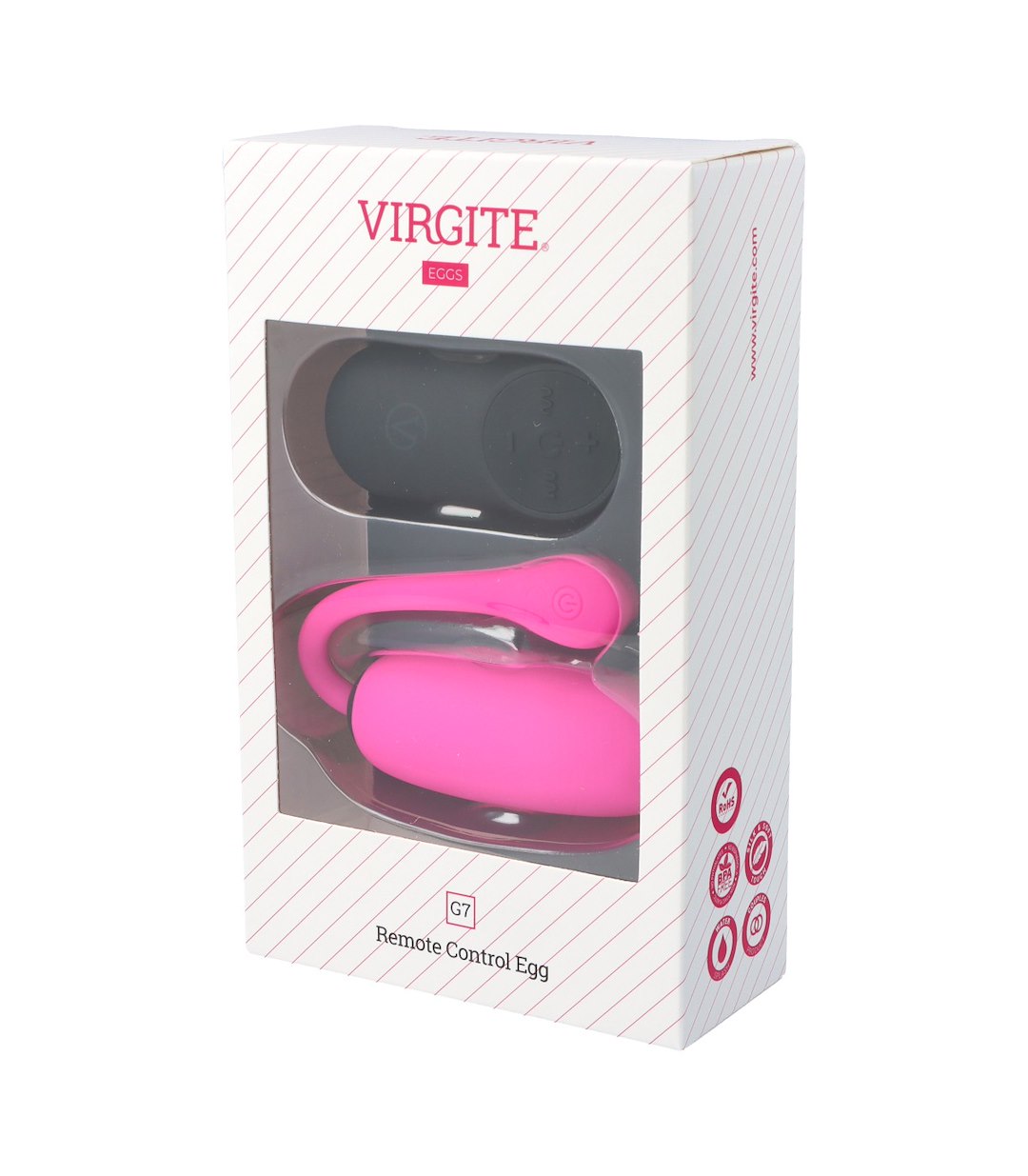 VIRGITE - EGGS - G7 RECHARGEABLE PINK VIBRATING EGG — zdjęcie 2