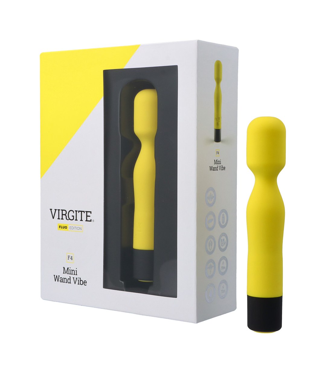 VIRGITE - FLUO - F4 FLUO SILICONE RECHARGEABLE VIBRATOR — zdjęcie 2