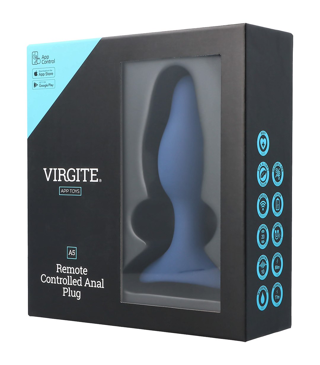 VIRGITE - HOLLOW STRAPS - A5 REMOTE CONTROLLED ANAL PLUG