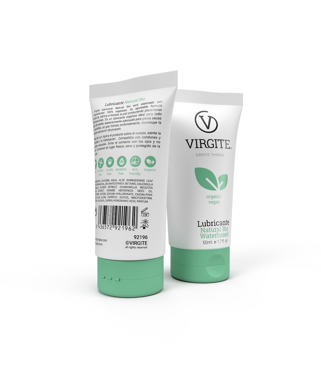 VIRGITE - COSMETICS - ORGANIC WATER-BASED LUBRICANT 50 ML — zdjęcie 2